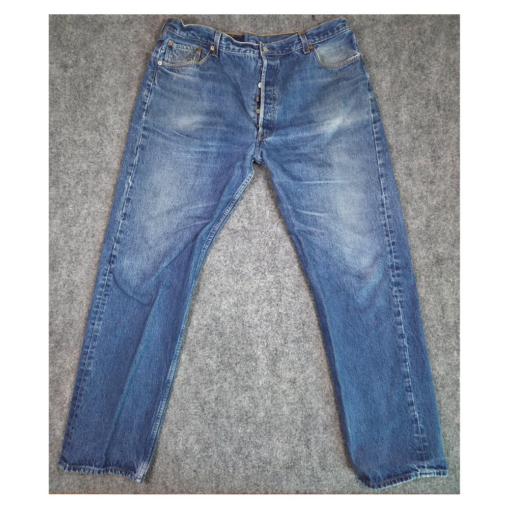 Vintage Levi's 501 Jeans Mens 42x34 Blue‎  90s Made in USA Straight Leg Denim